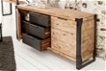 Dressoir Detroit 180cm Acacia, Teak-hout grijs - 2 - Thumbnail