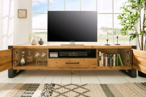 TV-Meubel laag Helsinki 200 cm Wild Oak-hout - 1