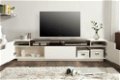 TV-Meubel laag San Diego 180cm wit Walnut-hout (SHOWMODEL) - 2 - Thumbnail