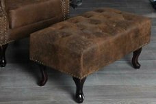 Hocker Chesterfield vintage bruin