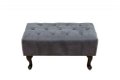 Hocker Chesterfield grijs vintage - 5 - Thumbnail