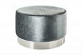 Poef Rome 55cm zilver zilver - 4 - Thumbnail