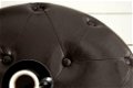 Poef Chesterfield 60cm donkere koffie rond - 3 - Thumbnail