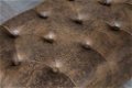 Hocker Chesterfield vintage bruin uiterlijk - 1 - Thumbnail