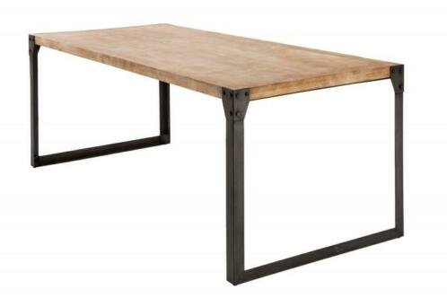 Tafel Industrial Acacia-hout 160cm Teak-hout grijs - 4