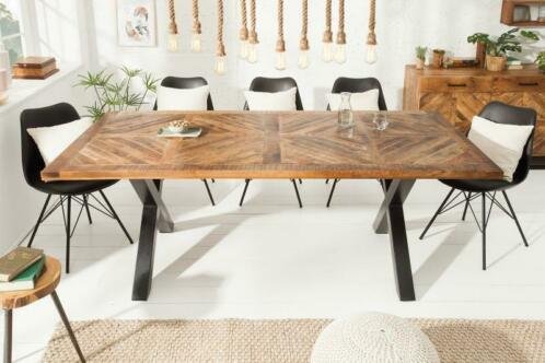 Eettafel Seattle 160cm natuurlijke Mango-hout - 1