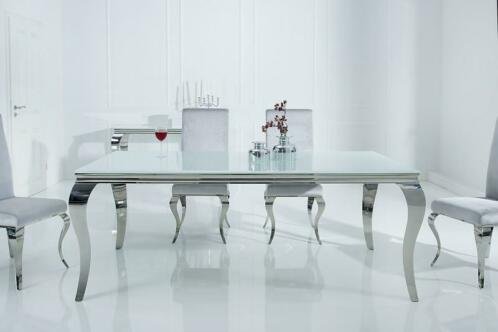 Eettafel Rome 180cm wit zilver - 1