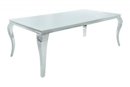 Eettafel Rome 180cm wit zilver - 4