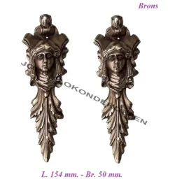 = 2 Ornamenten = brons =43697