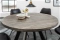 Eettafel Nairobi 120cm rond grijs Mango-hout - 1 - Thumbnail