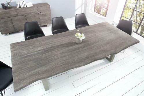 Eettafel Johannesburg 240cm grijs Acacia-hout - 1