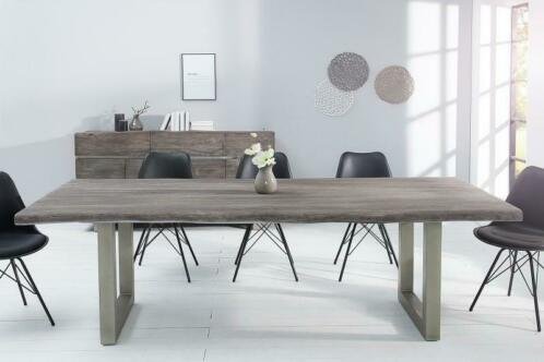 Eettafel Johannesburg 240cm grijs Acacia-hout - 2