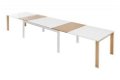 Eettafel Extension 180-420cm wit Oak-hout - 5 - Thumbnail