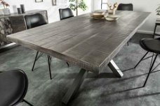 Eettafel Chicago 200cm grijs Acacia-hout