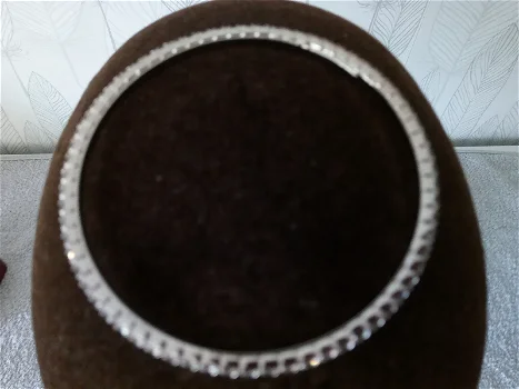 4 delige-set Hals strass collier, armband, oorbellen, broch - 2