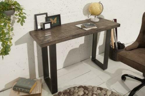 Wand-Tafel Nairobi 115cm grijs Mango-hout - 0