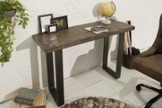 Wand-Tafel Nairobi 115cm grijs Mango-hout