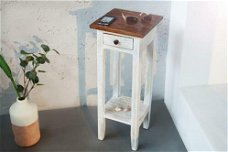 Telefoontafel Montepellier wit Teak-hout