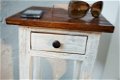 Telefoontafel Montepellier wit Teak-hout - 2 - Thumbnail