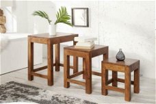 Salontafel Thunder set van 3 Acacia-hout