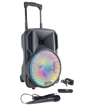 PARTY SOUND MOBILE LUIDSPREKER 10’’/25CM MET USB, TF, BLUETOOTH, FM, - 0