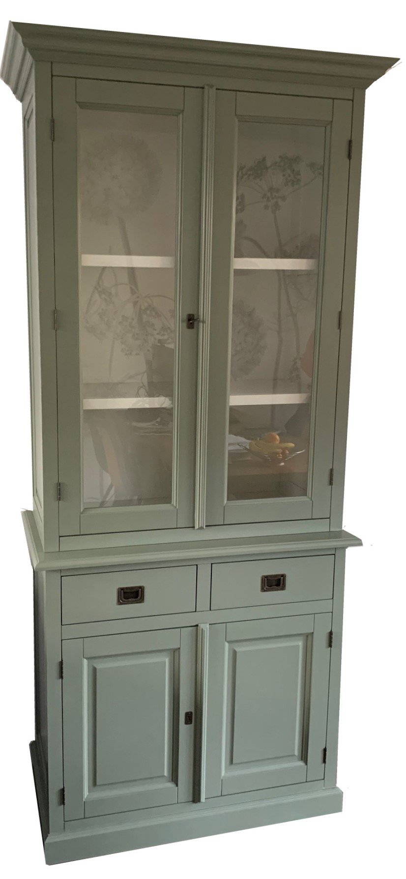 Buffetkast Dronten Engels groen - wit 100 x 50/40 x 220cm - nr. 1