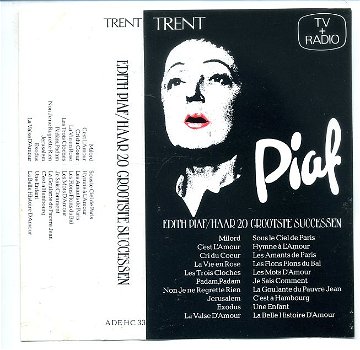 Edith Piaf Haar 20 Grootste Successen cassette 1978 ZGAN - 1