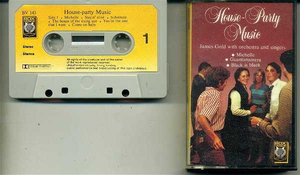 James Gold House Party Music 12 nrs cassette als NIEUW - 0