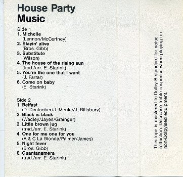 James Gold House Party Music 12 nrs cassette als NIEUW - 2