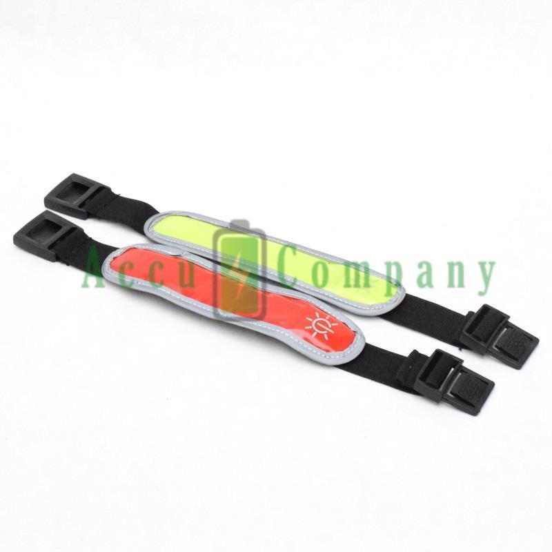 LED hardlooparmband met reflector en fiber licht - nr. 1