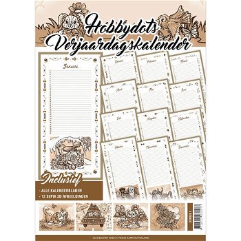 Hobbydots VerjaardagsKalender HVK0001 - 0