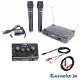 Complete karaoke mixer set met 2 draadloze UHF microfoons - 0 - Thumbnail