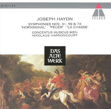 Nikolaus Harnoncourt - Joseph Haydn - ‎– Symphonies Nos. 31, 59 & 73 (CD) Nieuw - 0
