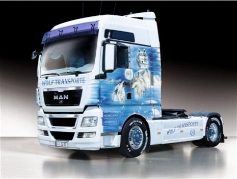 bouwpakket 3921 1/24 MAN TGX XXL Wolf Transporte - 1