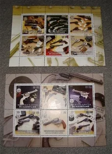 postzegels met revolvers 
