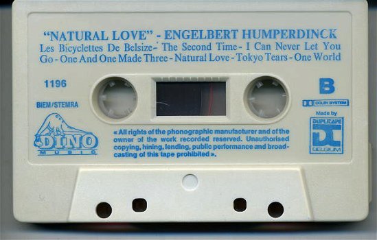 Engelbert Humperdinck Natural Love 14 nrs cassette als NIEUW - 4