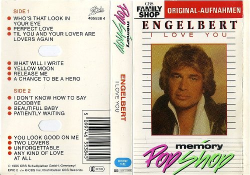 Engelbert Humperdinck I Love You 14 nr's cassette1989 ZGAN - 1