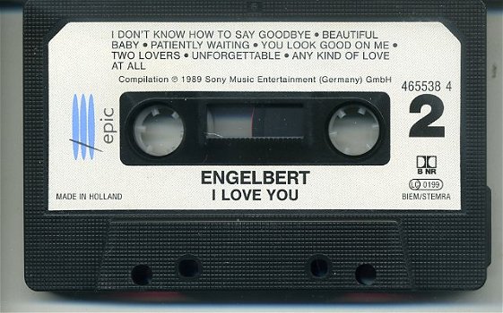 Engelbert Humperdinck I Love You 14 nr's cassette1989 ZGAN - 6