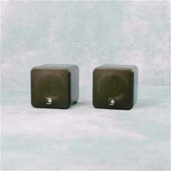 4 Inch dual cone mini luidsprekerbox Zwart (B406AKJO) - 0