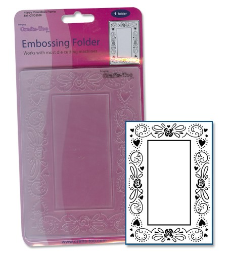 Embossing folder Happy Valentines Frame 3038 - 0