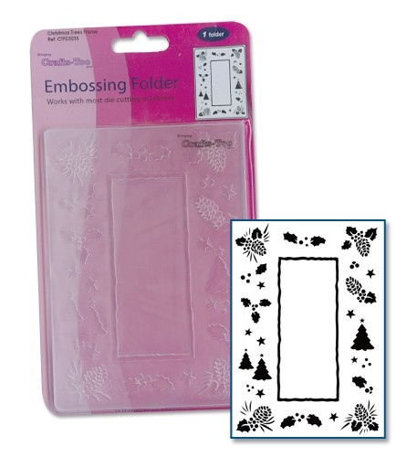 Embossing folder Christmas Trees Frame 3035 - 0