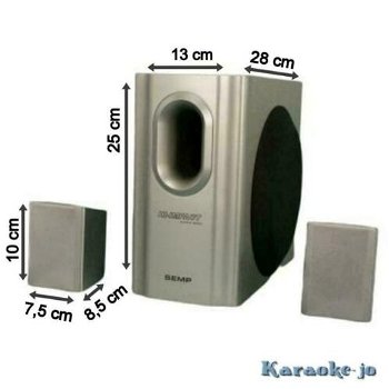 SEMP 2.1 Home-Cinema Speaker set Passief 50 Watt OPRUIMING! - 0