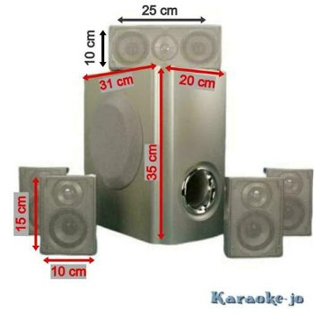 TKS-SERIES 5.1 Home-Cinema set Passief 60 Watt OPRUIMING! - 0