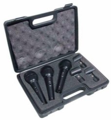 SoundLAB-G148K 3 Dynamische metalen microfoons in koffer