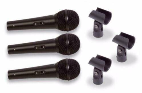 SoundLAB-G148K 3 Dynamische metalen microfoons in koffer - 4