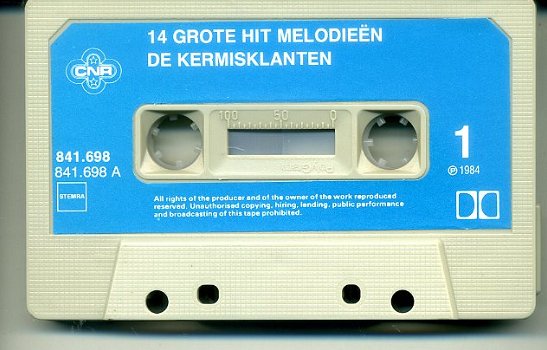 De Kermisklanten 14 Grote Hitmelodieën cassette 1984 ZGAN - 3