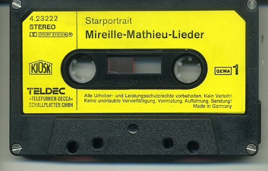 Lena Berg singt Lieder von Mireille Mathieu cassette ZGAN - 3