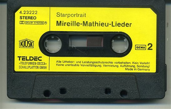 Lena Berg singt Lieder von Mireille Mathieu cassette ZGAN - 4