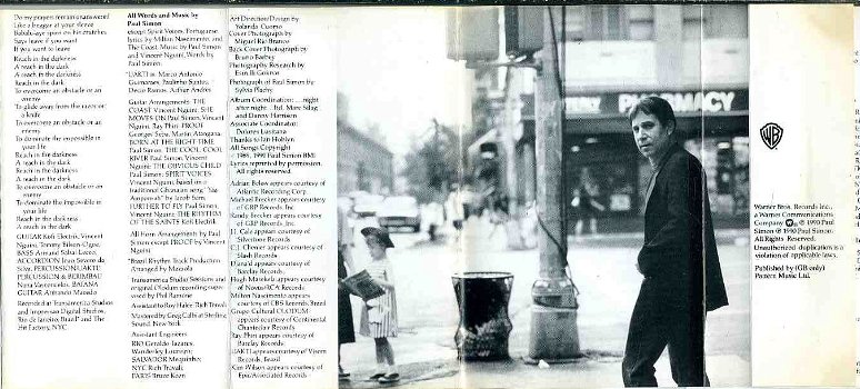 Paul Simon The Rhythm Of The Saints 10 nrs cassette 1990 ZGAN - 4