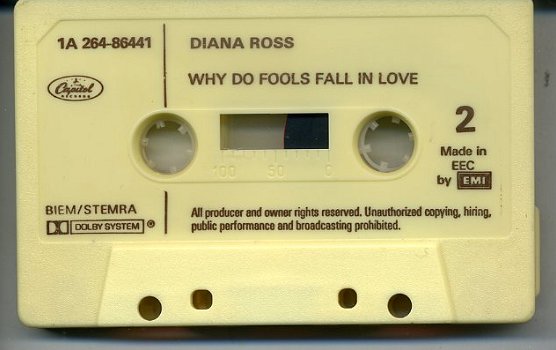 Diana Ross Why Do Fools Fall In Love cassette 1981 als NIEUW - 4